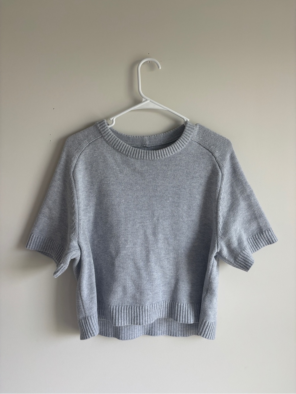 Abercrombie Light Blue Short-Sleeve Knit Sweater
